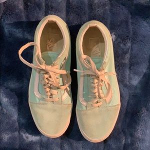 Women’s size 9 mint green Vans sneakers